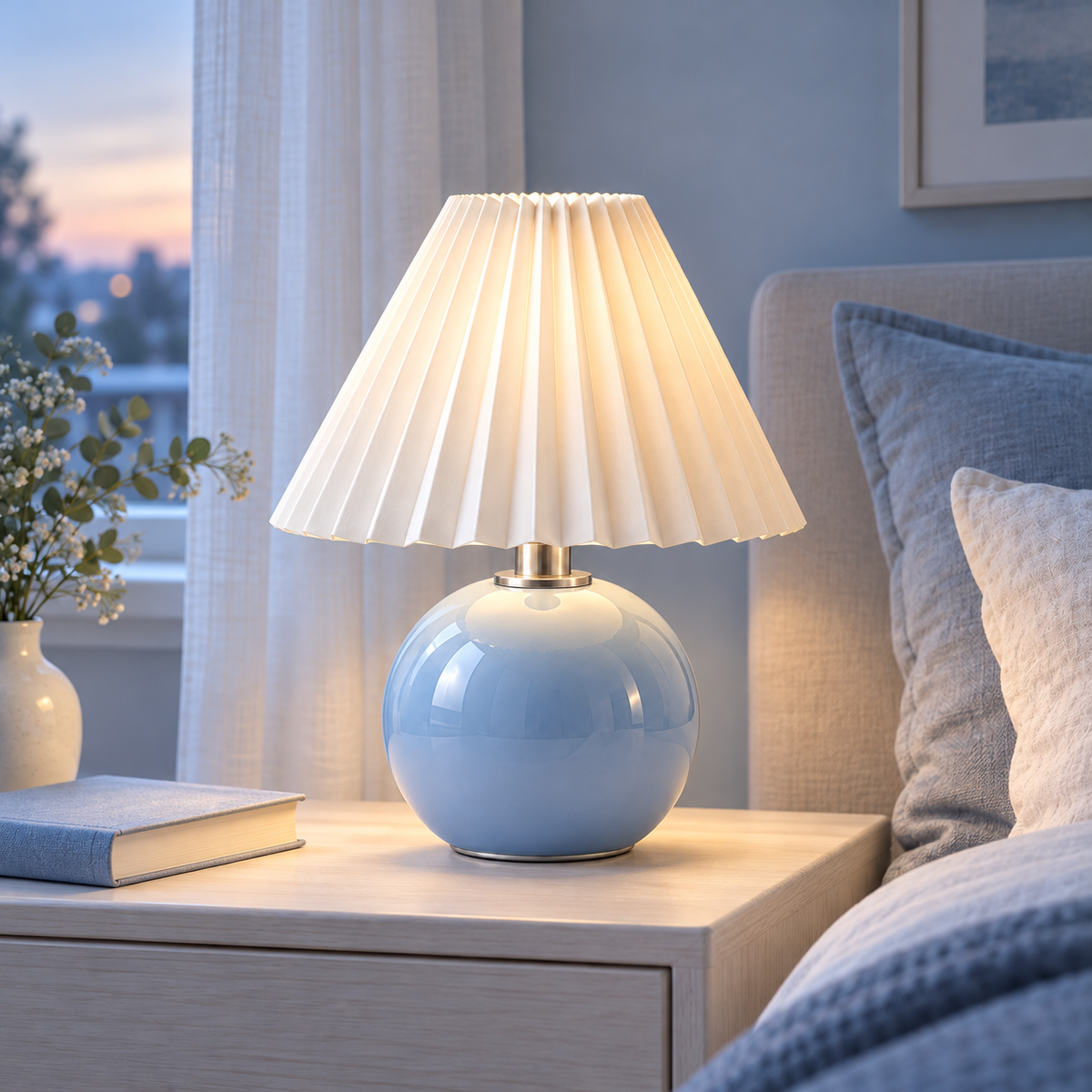 Lumerqo Pleat Table Lamp — home setting